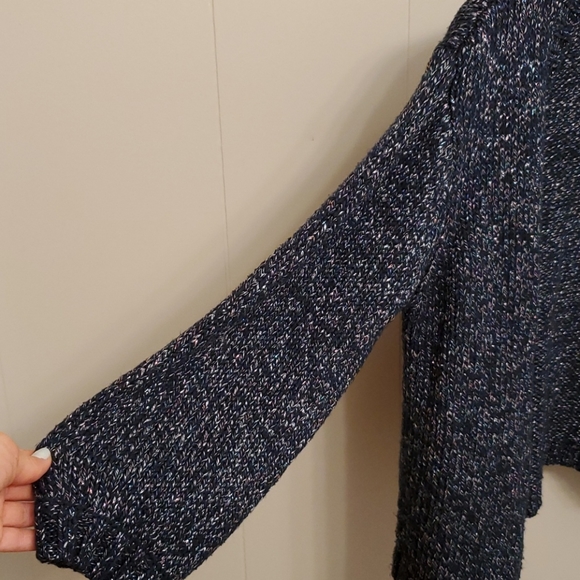 Gymboree girls cardigan, 10-12, blue, shiny thread - Picture 3 of 4